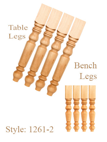 29"Table Legs & 18" Bench Legs