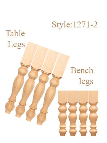 29"Table Legs & 18" Bench Legs-Style: TL 1271 -2 sets