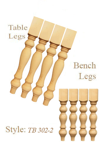 29"Table Legs & 18" Bench Legs