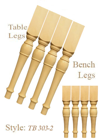 Unfinished Table Legs & Bench Legs