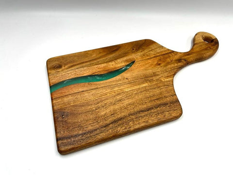 Walnut Wood Epoxy River Serving Board / Cheese Tray / Charcuterie Board