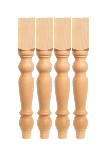 Eastern knotty pine dining table legs  Set  of four