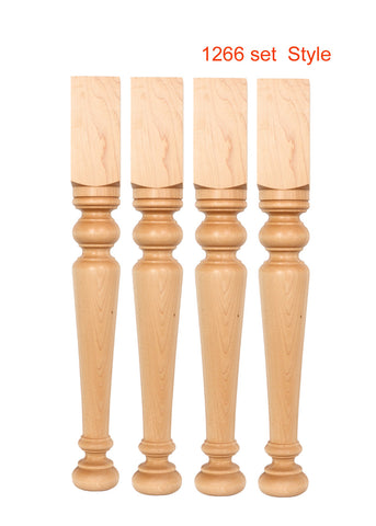Turned wooden Table Legs  set of 4 - TABLELEGSHOP