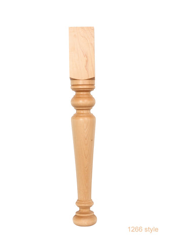 Turned Pine Table Leg - 29 Inch x 3 1/2 Inch - TABLELEGSHOP