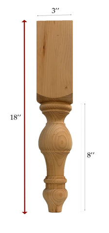 Coffee Table Legs  (18" x 3 ")