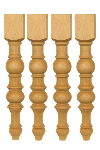 Unfinished Dining Pine Table Leg  set of 4 - TABLELEGSHOP