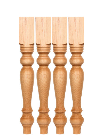 Unfinished Pine Table Legs - Set of Four