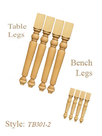 29 inches Table Legs & 18"inches Bench Legs