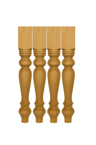 Unfinished Pine Table Legs - Set of Four - TABLELEGSHOP