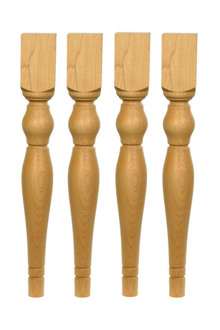 Unfinished Dining Pine Table Leg  set of 4 - TABLELEGSHOP